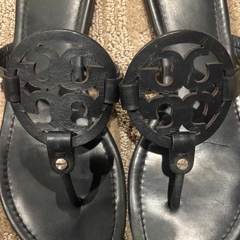 Tory Burch Black Cutout Sandals - Picture 2 of 6